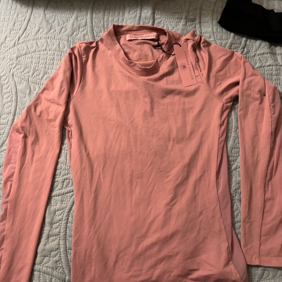 Hannah Childs Janelle Long Sleeve Mesh Tee Black S/M  Mauve S/M $75 for both - Picture 4 of 6